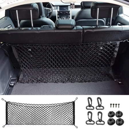 Sieť s vreckom na kufra automobilová veľká elastická 110x40, čierny