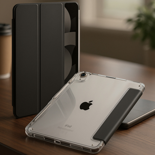 Hard Crystal case with stylus holder for Apple iPad 10.9 10 GEN 2022 / iPad 11 A16 11GEN 2025 - Black