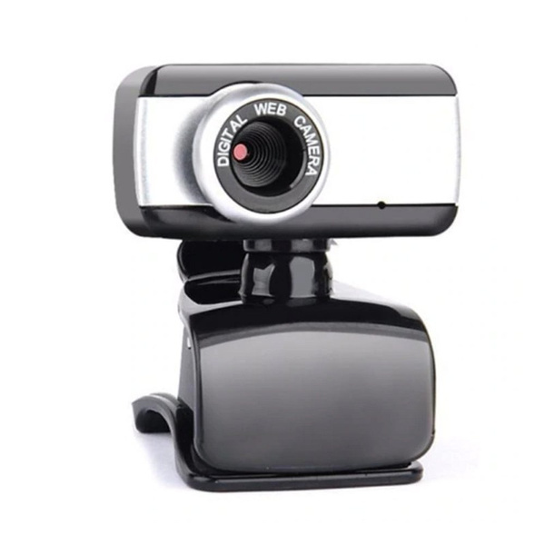 WebCam 8808 black webcam with microphone and universal mounting clip