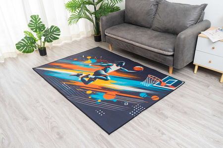 3D Strado BasketBall carpet 120x170 cm modern with 3D pattern for gamer's room