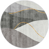 Round carpet NOVO Strado modern delicate gray pattern for living room Grey Echo 120x120 cm
