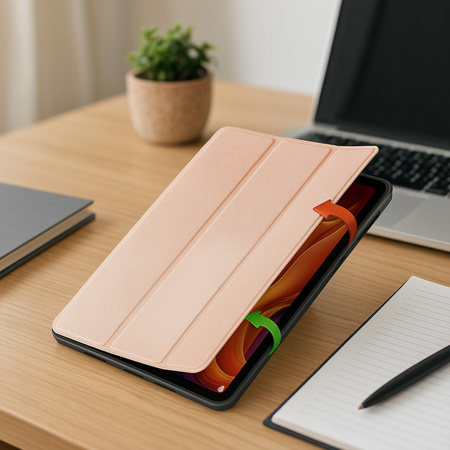 Puzdro Smart s klapkou na Lenovo Tab K11 Plus 11.45 / Lenovo K11 Plus, ružové zlato - ochranné so stojanom