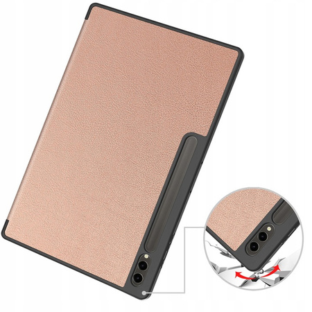Puzdro Smart na Galaxy Tab S9 Ultra / S10 Ultra 14.6 X910 X916 X926, ružové zlato - ochranné so stojanom