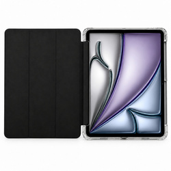 Etui Hard Crystal do Apple iPad Air 13 M4 M3 M2 2026/ 25/ 24 gen 8/ 7 z klapką - czarne