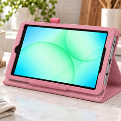 Etui Slim z klapką do Galaxy Tab A11 X135/ X133 A9 SM-X115/ X110 - różowe