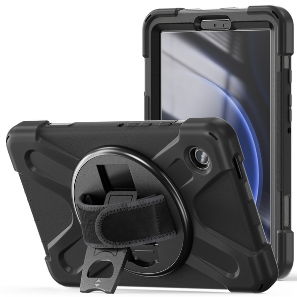 Puzdro pancierové Shockproof na Samsung Galaxy Tab A9 8 / 8.7 2023, čierne - ochranné so stojanom
