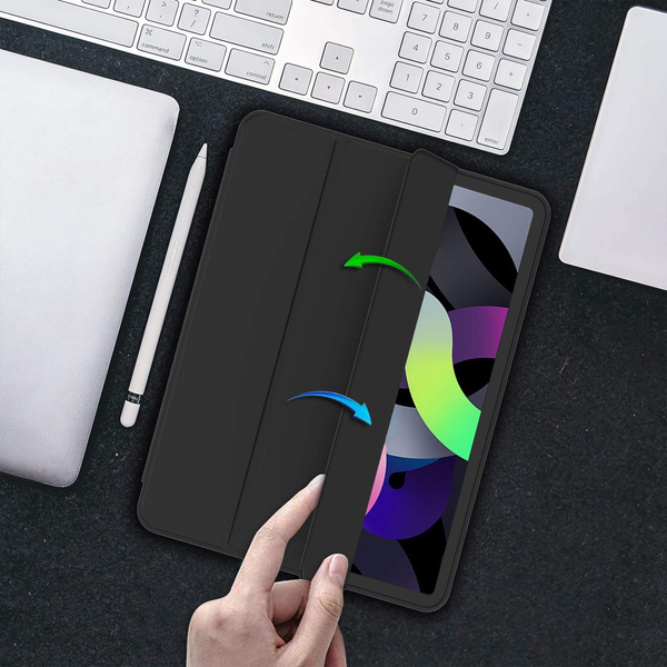 Etui Smart Pencil do iPad Air 11 M4 M3 M2, 2026/ 25/ 24, gen. 8/ 7/ 6, czarne - ochronne z podstawką