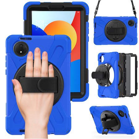 Puzdro pancierové Shockproof s držiakom na Xiaomi Redmi Pad SE 8.7 2024 / Redmi Pad SE 8.7, modré - ochranné
