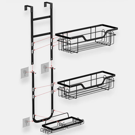 Strado Bathroom shelf hanging on glass