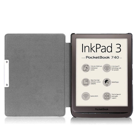 Etui Smart do Pocketbook Inkpad 741 / 3/ 3 Pro obudowa magnes usypia, czarne