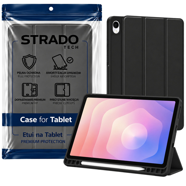 Puzdro Smart Pencil na Samsung Galaxy Tab S11 11 SM SMX736 s klapkou, čierne - ochranné