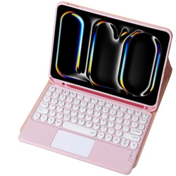 Bluetooth touchpad keyboard case for iPad Pro 13 Gen5 (Pink)