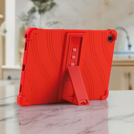 Puzdro Armor na Lenovo Tab 10.1 2025 / XU, červené - ochranné so stojanom