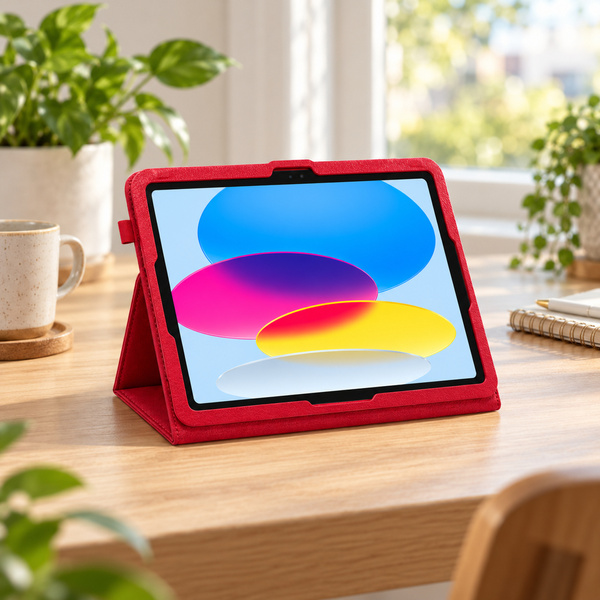 Etui obrotowe do Apple iPad 10.9 2022 gen 10 iPad 11 A16 2025 gen 11 - czerwone