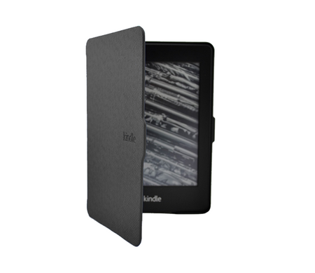 Etui do Kindle Paperwhite 1 2 3, czarne - ochronne z podstawką, dostęp do portów i przycisków