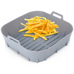 Air Fryer Liners Oil Free Silicone Gray 22 cm