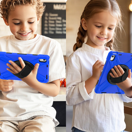 Puzdro Shockproof s držiakom na Apple iPad 10.9 2022 / 11 A16 2025 / Apple iPad 10.9 / Apple iPad 11, modré - ochranné
