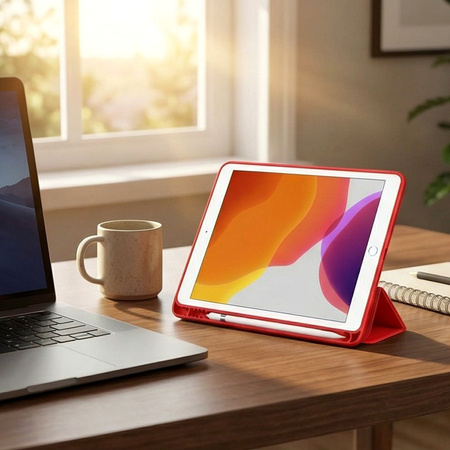 Puzdro Smart case na Apple iPad Mini 4 5 2015 / 2019 s klapkou wake up sleep / Apple iPad Mini 4 / Apple iPad Mini 5, červené - ochranné