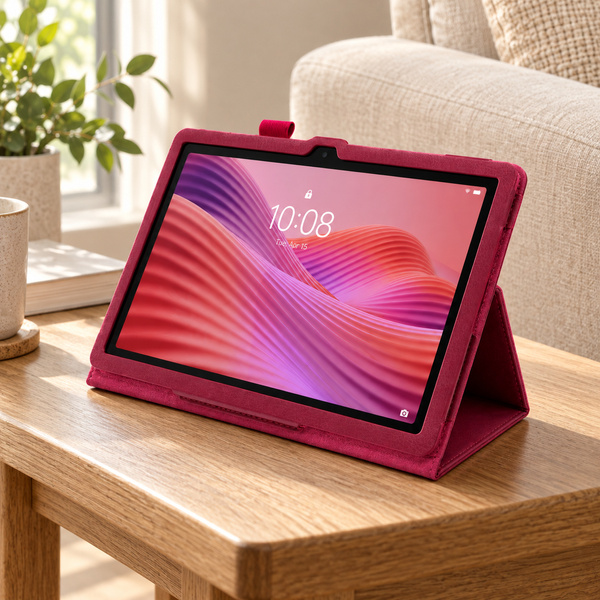 Etui do Lenovo Tab 10.1 2025 TB311FU TB311XU ZAEH0040PL z klapką - ciemnoróżowe