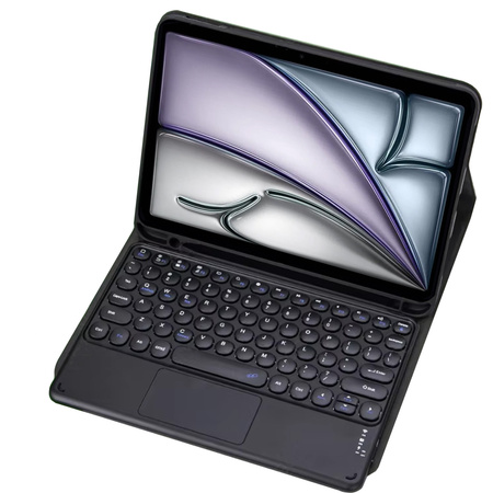 Bluetooth touchpad keyboard case for iPad Air 11 Gen6 (Black)