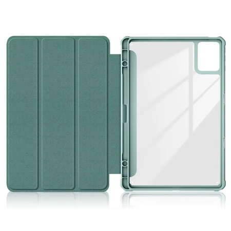 Etui z podstawką klapką Clear Pencil do Lenovo Tab K11 Plus 11.45" TB352FU, zielone