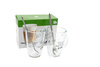Set of latte glasses 2x glass with spoon