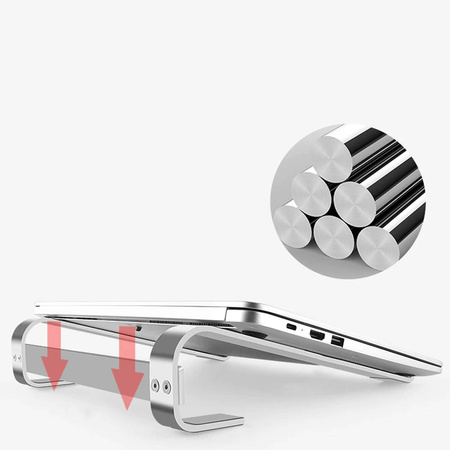 Aluminum tablet laptop stand up to 18" Simple S1 (Black)