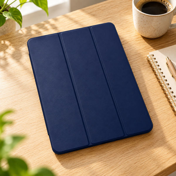 Etui Hard Crystal do Apple iPad Air 13 M4 M3 M2 2026/ 25/ 24 gen 8/ 7 z klapką - granatowe