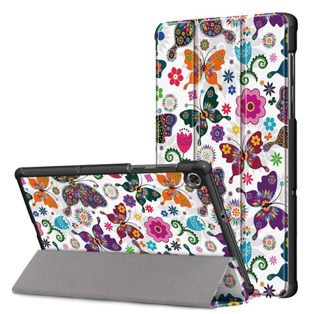 Etui Smart Graficzne Case do Lenovo Tab M10 FHD, Butterfly - ochronne z podstawką, dostęp do portów i przycisków