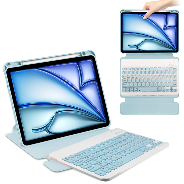 Etui klawiatura 360 iPad Air 13 2025/2024 - niebieskie