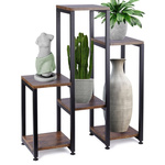 Flower stand metal black 6-tier