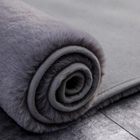 Dywan Rabbit 160x230 cm, srebrny - miękki do salonu i sypialni