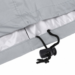 Pokrowiec na grill 170x60x117 cm wodoodporny ochrona UV srebrny