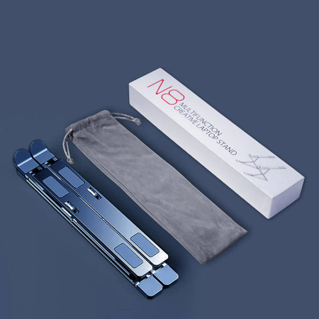 Stojan Držiak N8 nastaviteľná stojan pod notebook stabilná solídna, sivá