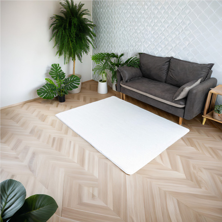 STRADO Rabbit 3D plush soft like rabbit anti-slip carpet 160x220 White