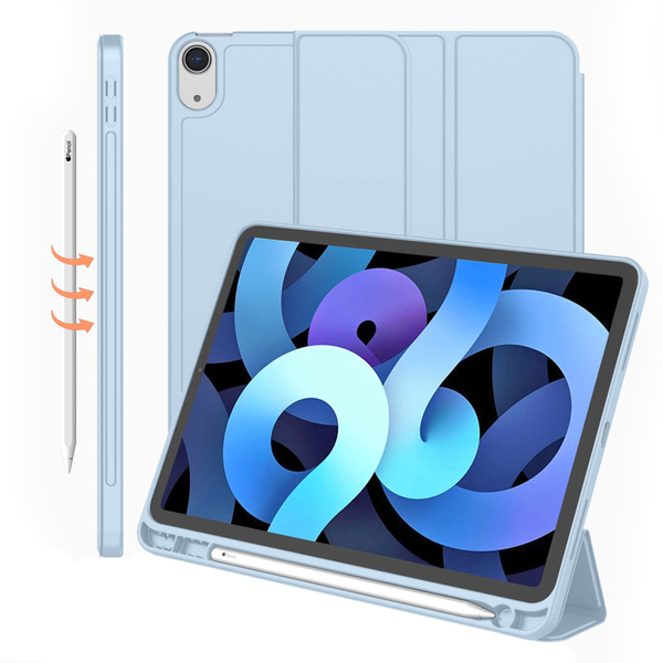 Etui Smart do iPad 10.9 2022 Gen. 10, niebieskie - ochronne z podstawką, dostęp do portów i przycisków