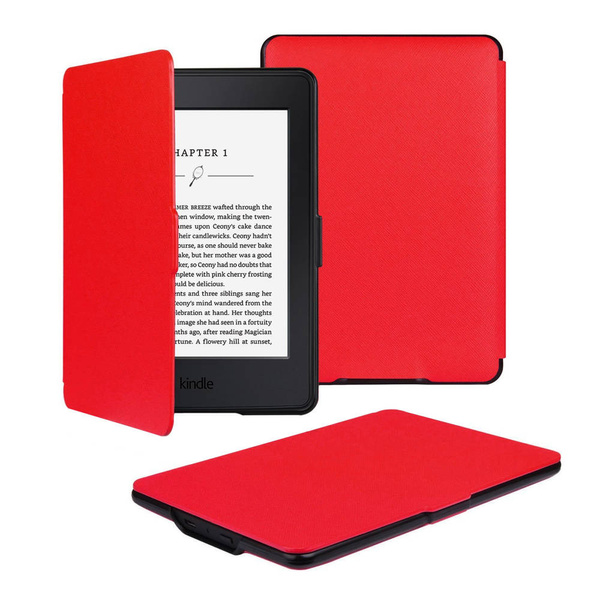 Strap Case red for Kindle Paperwhite 1 2 3 magnetic closure protect and put to sleep