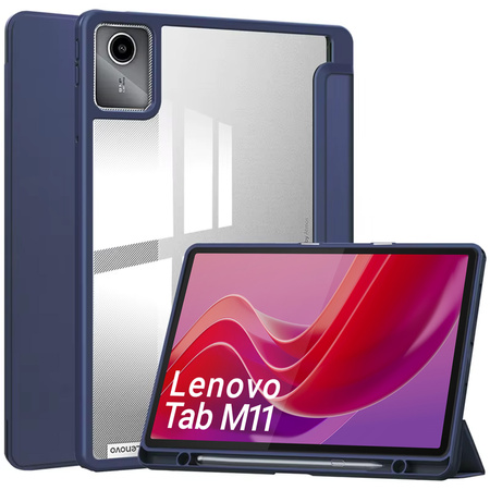 Puzdro Crystal case na Lenovo Tab M11 10.95 11 / 11 TB330, tmavomodré - ochranné so stojanom
