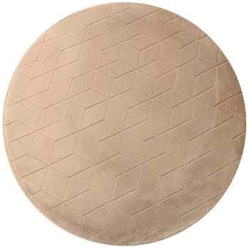 STRADO round Rabbit 3D plush soft like rabbit anti-slip carpet 140 Beige