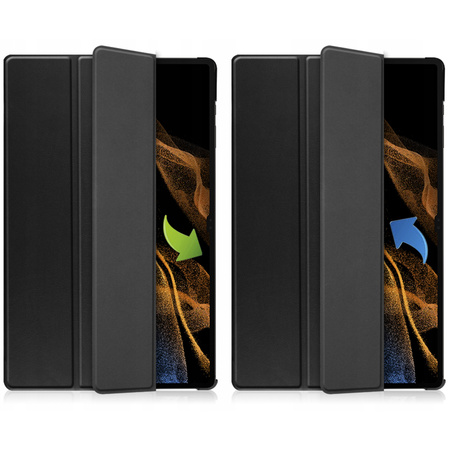 Etui Smart do Galaxy Tab S9 Ultra / S10 Ultra 14.6 X910 X916 X926, czarne - ochronne z podstawką