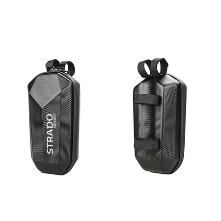 Sakwa twarda na kierownicę hulajnogi uniwersalna zamykana torba duża XXL 4L, czarna