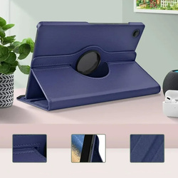Etui Obrotowe 360 do Samsung Galaxy Tab A9 8 / Galaxy Tab A9 X110, granatowe - ochronne z podstawką