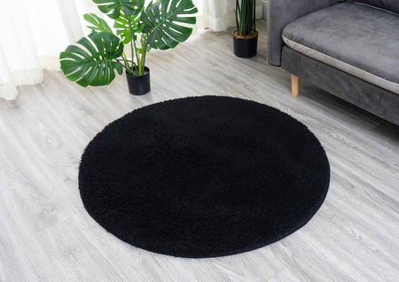 Alpaca Strado 80x80 round rug - AlpaBlack