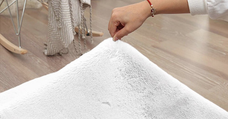 Rabbit Strado 90x90 White round rug (White)