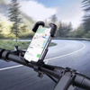 Solidny uchwyt rowerowy na telefon zaciskany na 4 strony do 170mm, czarny