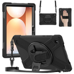 Etui do Samsung Galaxy Tab A9 Plus - Pancerne z uchwytem i paskiem