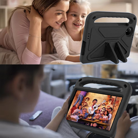 Puzdro pancierové FunColor na Xiaomi Redmi Pad SE 8.7 2024, čierne - ochranné so stojanom