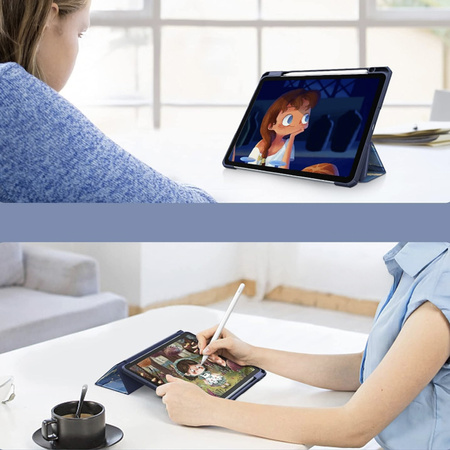 Puzdro grafické na Apple iPad 10.9 2022 Gen 10 / 11 2025 A16 Gen 11 s klapkou, morské - ochranné so stojanom