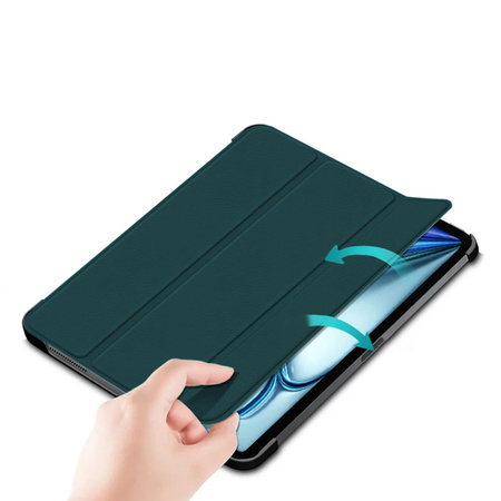 Etui Smart Case obudowa do iPad Air 11 Gen 6 2024 A2899 A2900, zielone - ochronne z podstawką