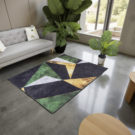 NOVO Strado modern carpet for living room marble pattern velvet Green Marble 160x200 cm